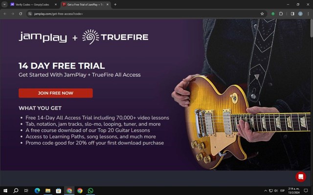 JamPlay checkout page showing JamPlay coupon code box | Screenshot taken by SimplyCodes community member on Feb 13, 2024