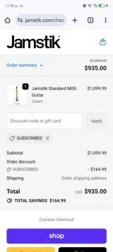 SUBSCRIBED coupon verification screenshot