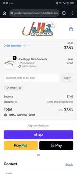 10OFF coupon verification screenshot