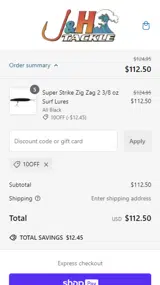 10OFF coupon verification screenshot