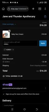 Adbev coupon verification screenshot