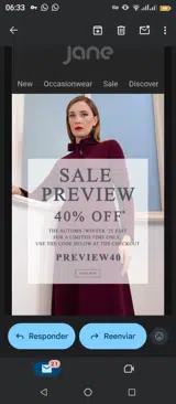 Preview40 coupon verification screenshot
