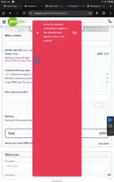 TREAT50 coupon verification screenshot