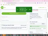 WELCOME coupon verification screenshot