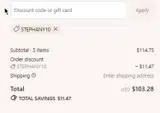 Jane's Agenda coupon verification screenshot