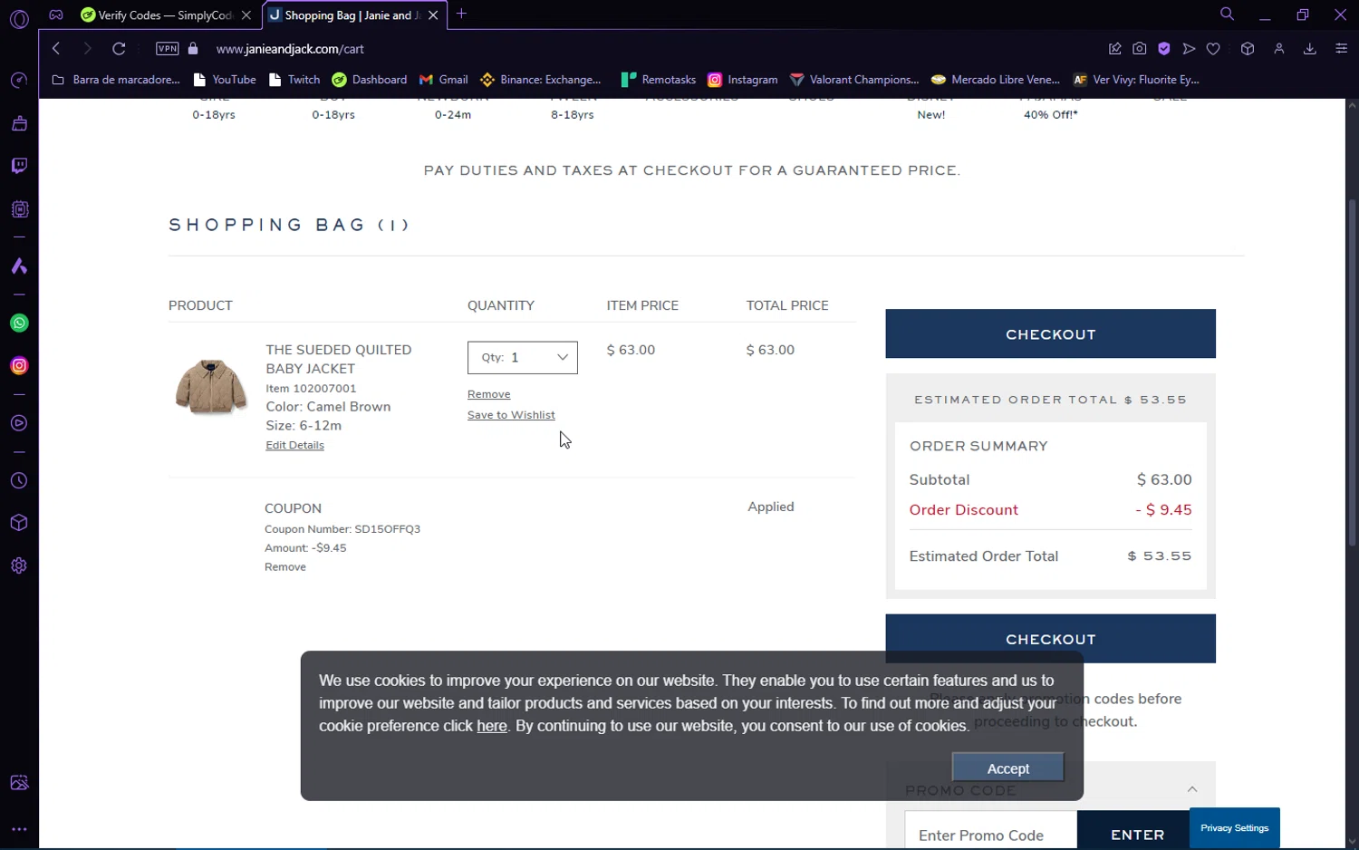 how to use Janie And Jack coupons