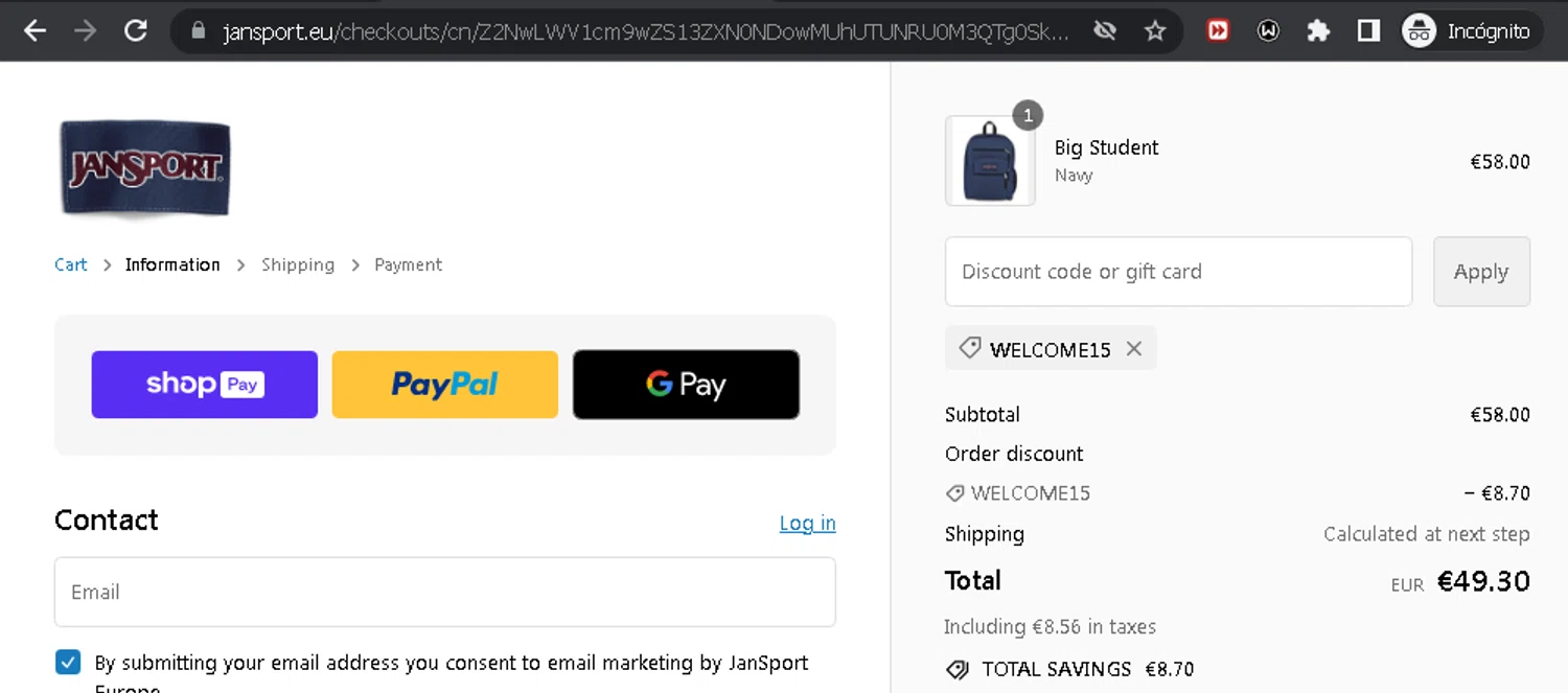 JanSport Promo Codes 15 Off September 2024