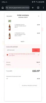 BIRTHDAY2025 coupon verification screenshot