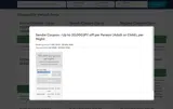 JPSND25OC15 coupon verification screenshot