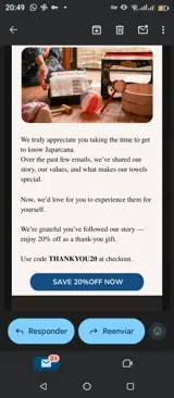 Japarcana Towel coupon verification screenshot