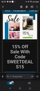 SWEETDEALS15 coupon verification screenshot
