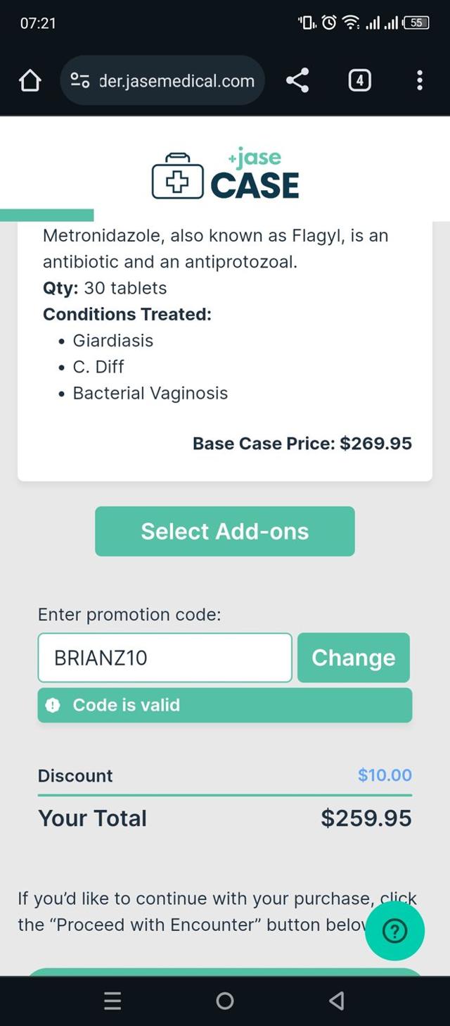 JASE Medical checkout page showing JASE Medical promo code box | Screenshot taken by SimplyCodes community member on Feb 8, 2024