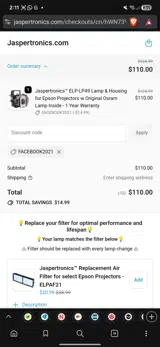 FACEBOOK2021 coupon verification screenshot