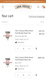 Bogotea coupon verification screenshot