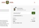 Java Planet Organic Coffee Roasters coupon verification screenshot