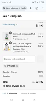 BATH20 coupon verification screenshot