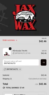 BRITNEYAUTO coupon verification screenshot