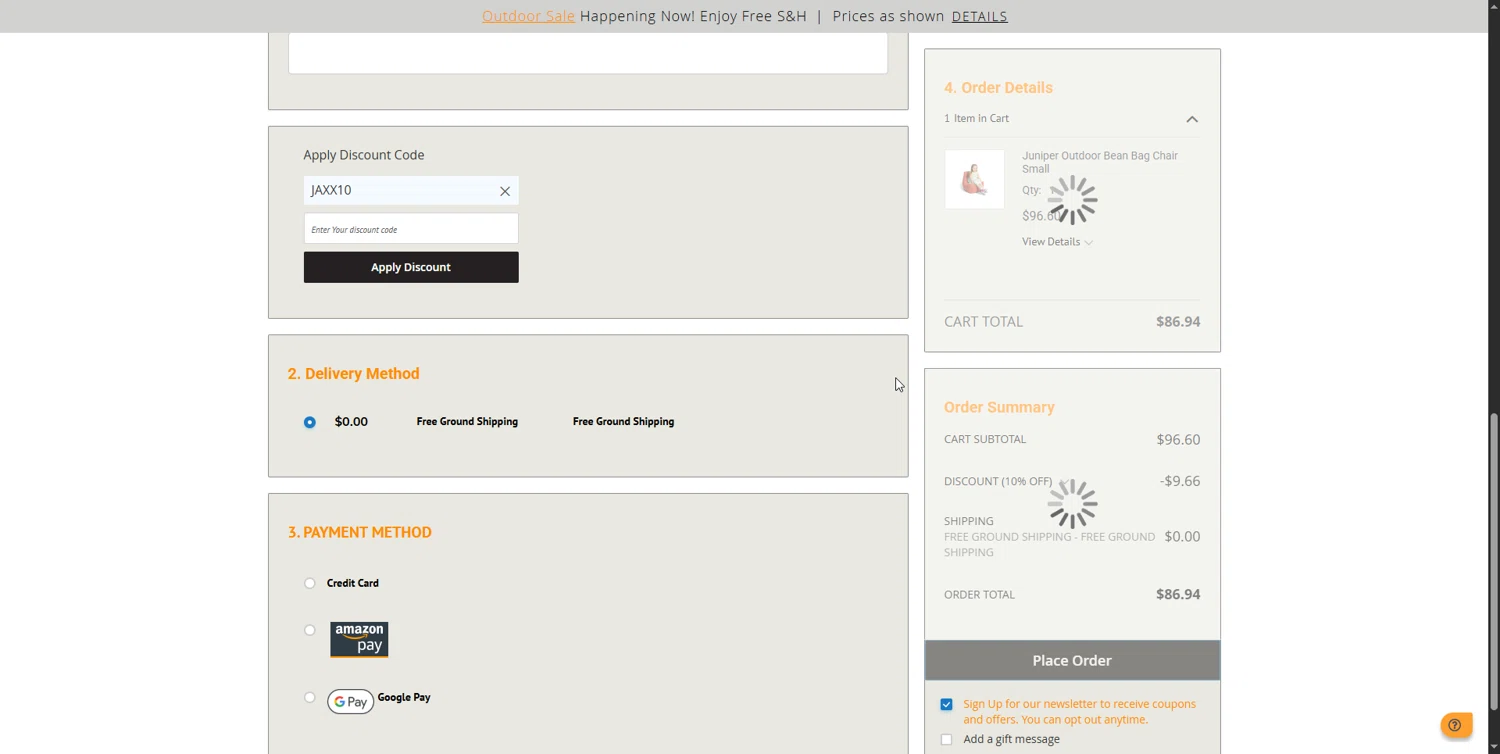 Jaxx discount code screenshot showing code Jaxx10 applied at Jaxx checkout page. Uploaded by SimplyCodes community member DonutPunks on Jun 13, 2025