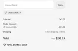 Dallas10% coupon verification screenshot