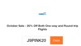 J9PINK20 coupon verification screenshot