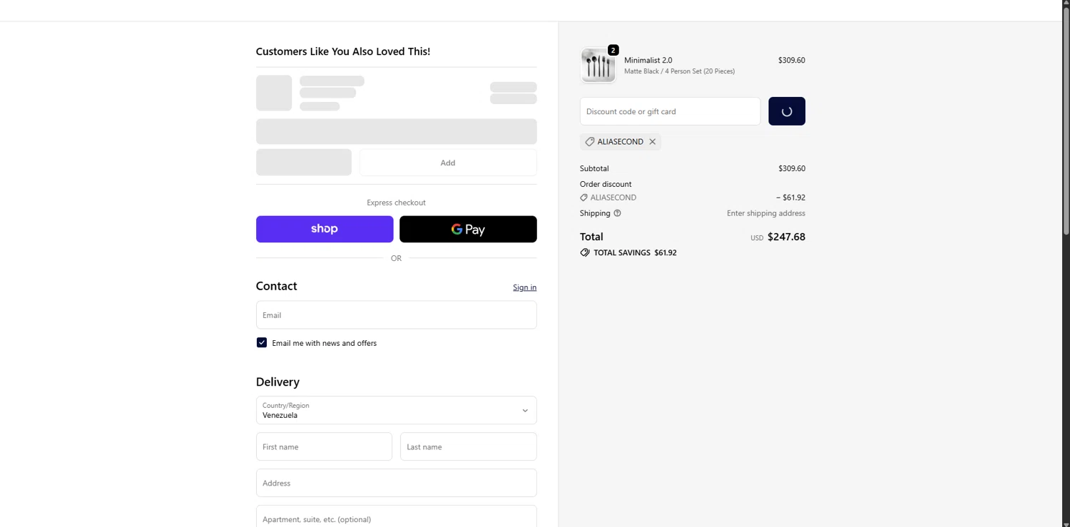 JAZZUPCO discount code screenshot showing code ALIASECOND applied at JAZZUPCO checkout page. Uploaded by SimplyCodes community member RewardPhoenix3732 on Nov 25, 2025