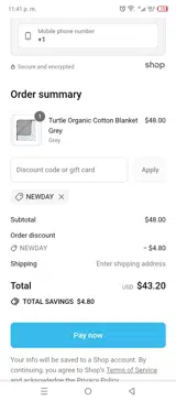 NEWDAY coupon verification screenshot