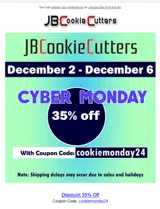 cookiemonday24 coupon verification screenshot