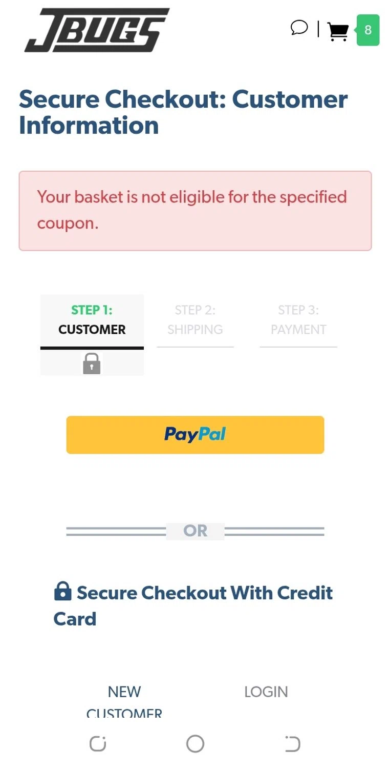 JBugs coupon code screenshot showing code VOLKSFOLKS applied at JBugs checkout page. Uploaded by SimplyCodes community member aguirremariagabriela on Oct 30, 2025