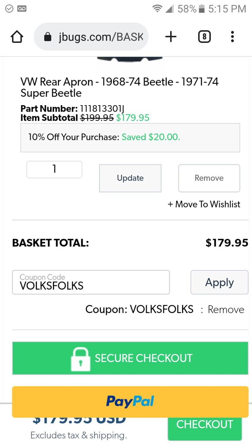 where to use Jbugs promo code box