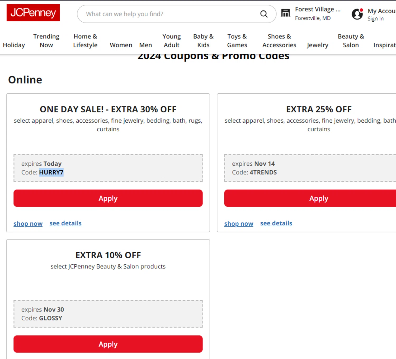 JCPenney Coupons 30 Off November 2024