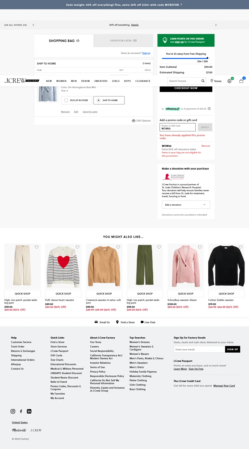 J. Crew Factory Promo Codes 50 Off February 2024