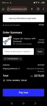 JD Customs USA coupon verification screenshot