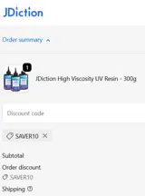 SAVER10 coupon verification screenshot