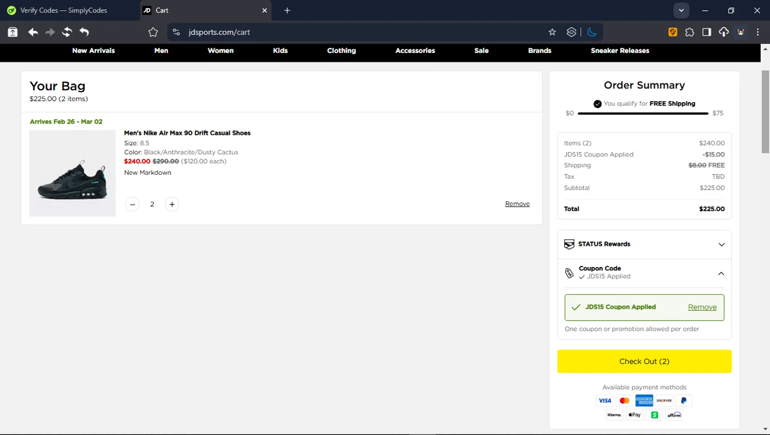 jd nike discount code