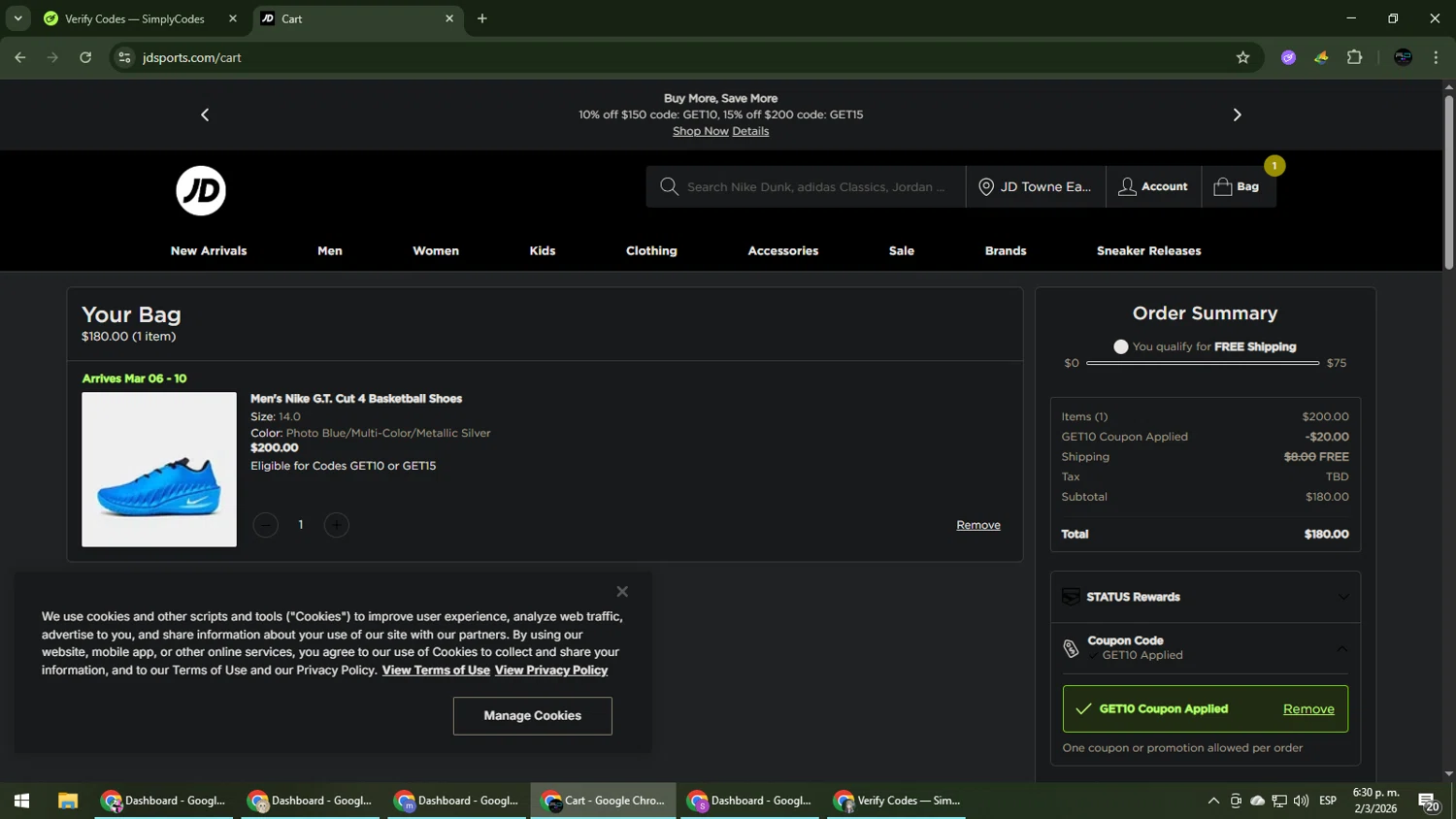 jd nike discount code