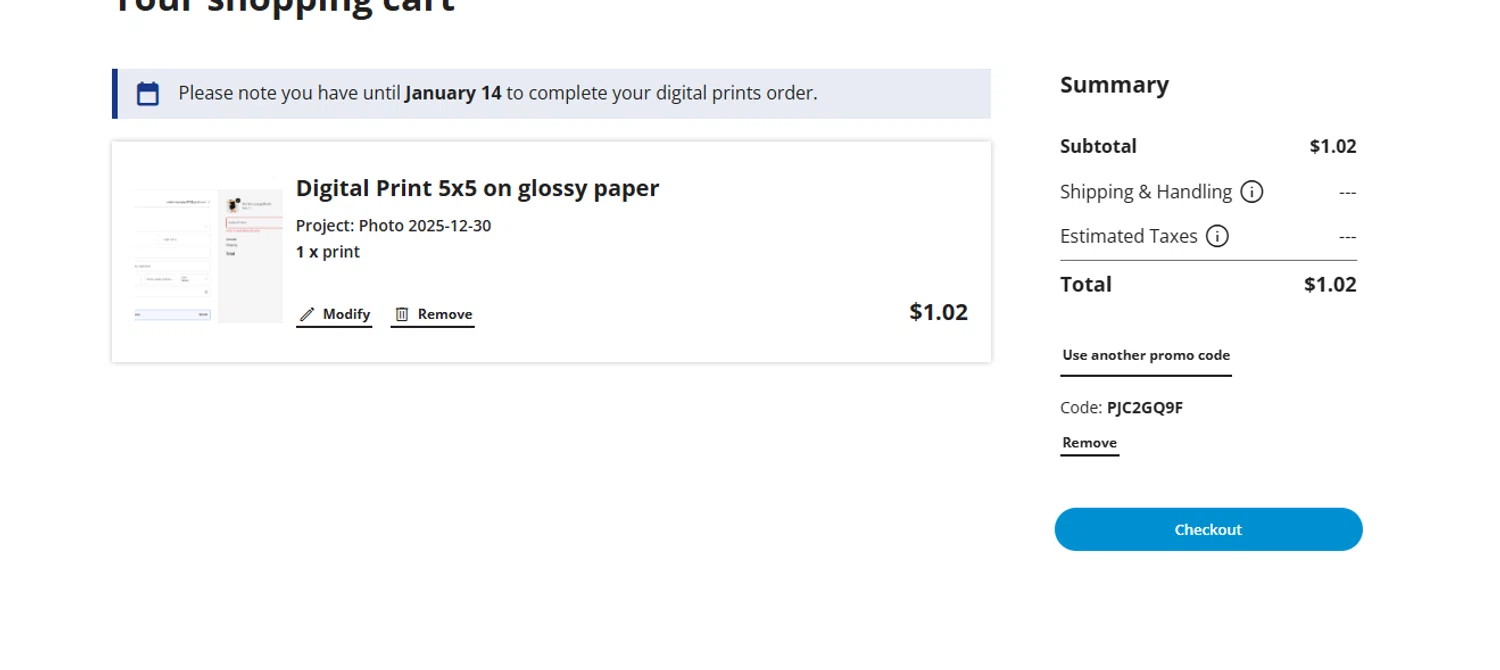 Jean Coutu promo code screenshot showing code PJC2GQ9F applied at Jean Coutu checkout page. Uploaded by SimplyCodes community member Nicoletorres on Dec 30, 2025