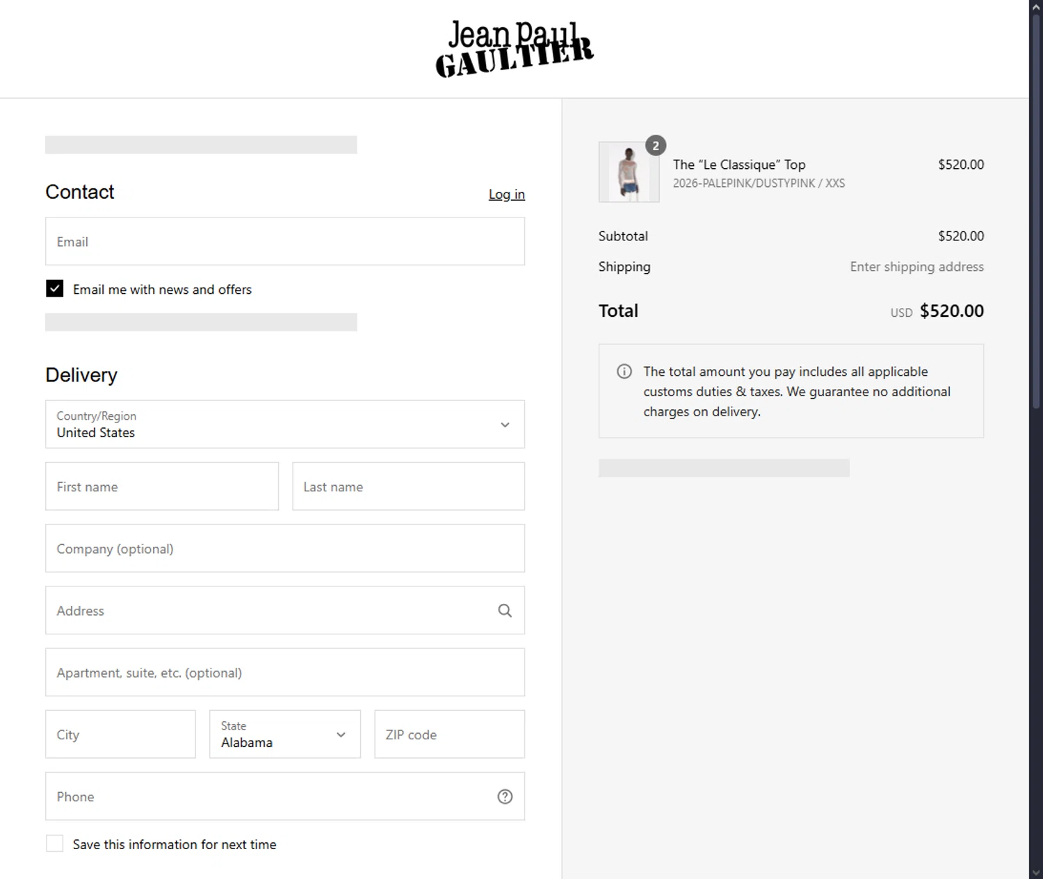 Jean Paul Gaultier promo code screenshot showing code JPGPRIVATESALE applied at Jean Paul Gaultier checkout page. Uploaded by SimplyCodes community member pabloprieto on Jun 25, 2025