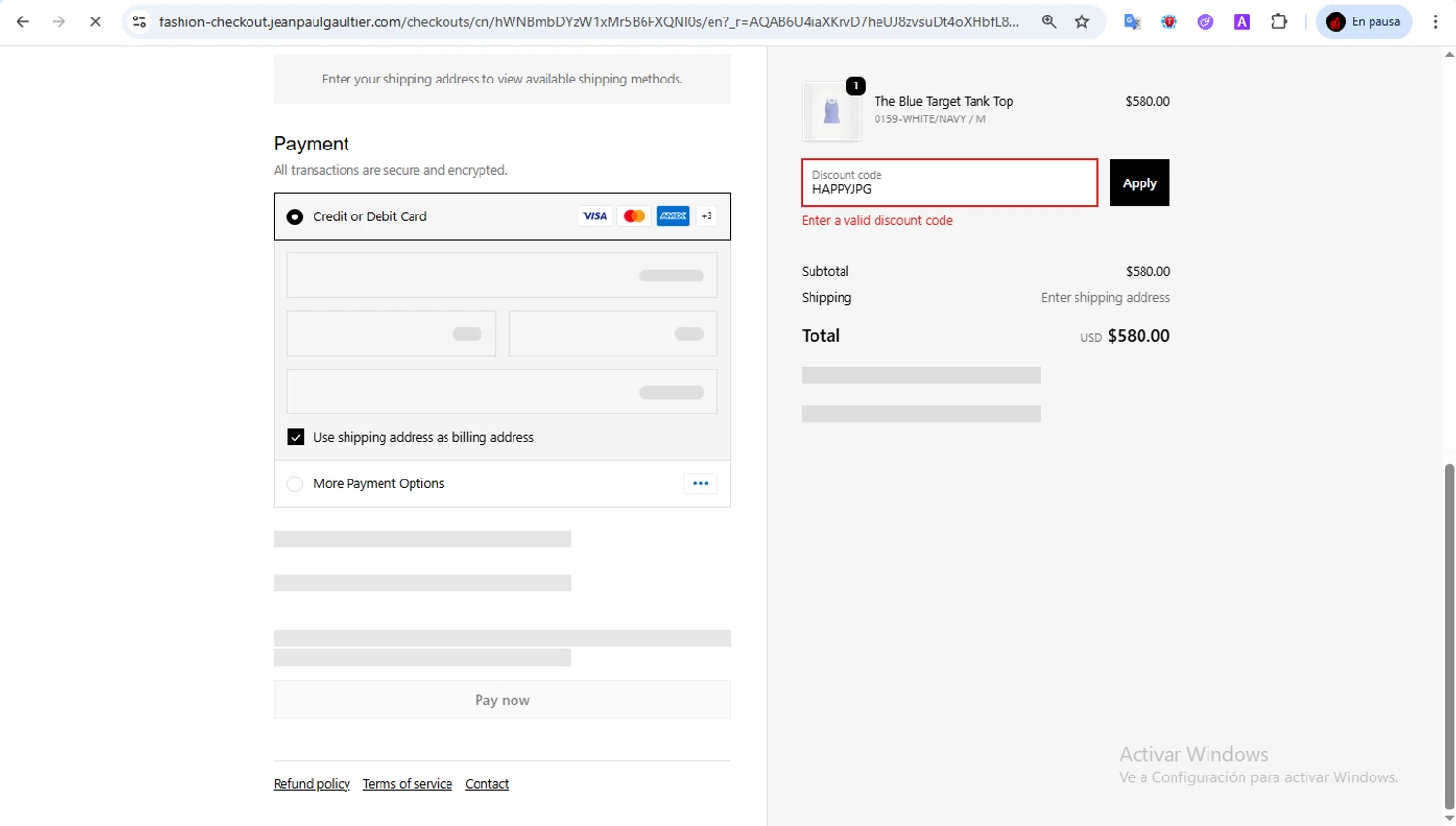 Verification screenshot for Free Gift 50ml Fragrances at Jean Paul Gaultier - 3mo ago