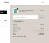 JEDCo coupon verification screenshot