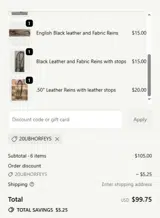Jeffrey's Horse and Hounds coupon verification screenshot