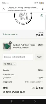 Jeffrey's Horse and Hounds coupon verification screenshot