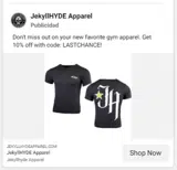 JekyllHYDE Apparel coupon verification screenshot
