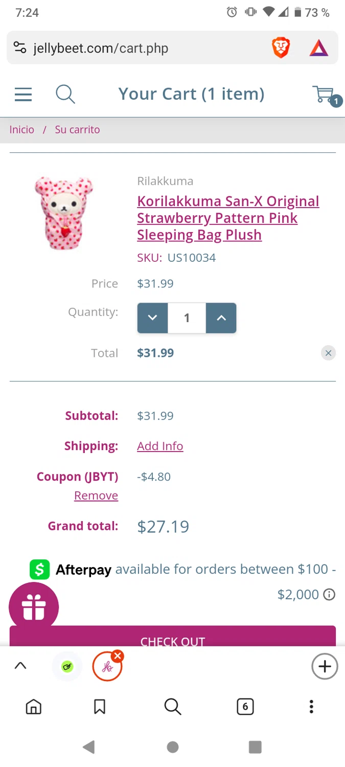 Jellybeet promo code screenshot showing code JBYT applied at Jellybeet checkout page. Uploaded by SimplyCodes community member victor on May 24, 2025