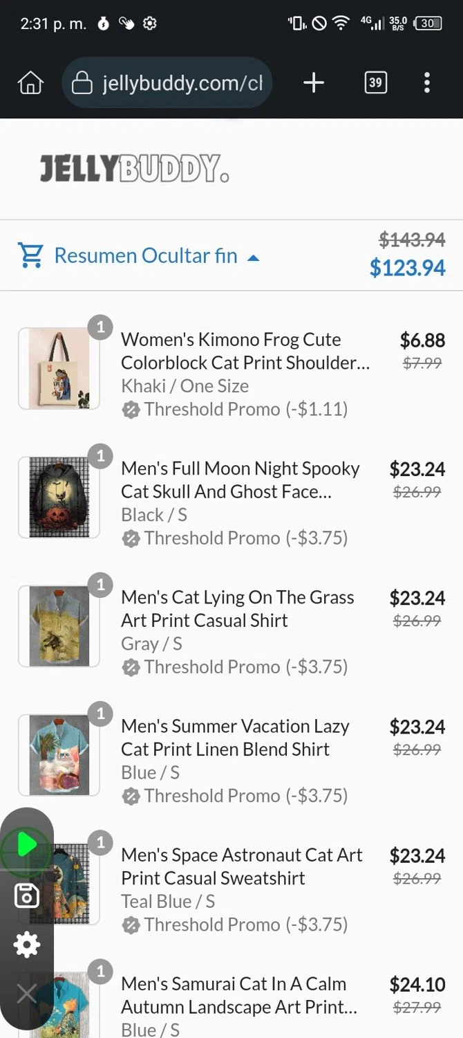 Jellybuddy checkout page showing Jellybuddy coupon code box | Screenshot taken by SimplyCodes community member on Sep 20, 2024