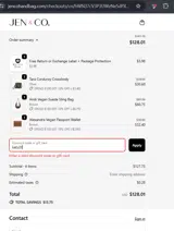 Jen & Co. coupon verification screenshot