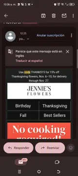 Jennie's Flowers coupon verification screenshot