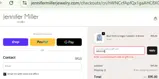 Jennifer Miller Jewelry coupon verification screenshot