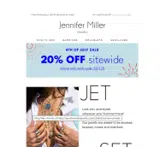 Jennifer Miller Jewelry coupon verification screenshot