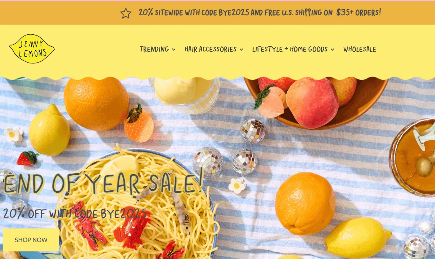 Jenny Lemons discount code screenshot showing code BYE2025 applied at Jenny Lemons checkout page. Uploaded by SimplyCodes community member salepmigajera on Dec 26, 2025