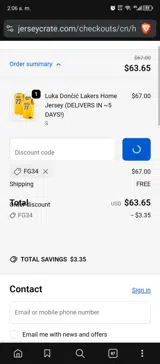 FG34 coupon verification screenshot
